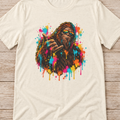 Colorful Bigfoot Paint Splatter  T-Shirt