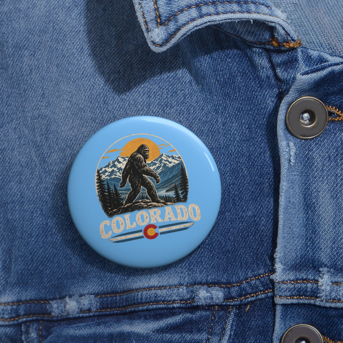 bigfoot Colorado pin button