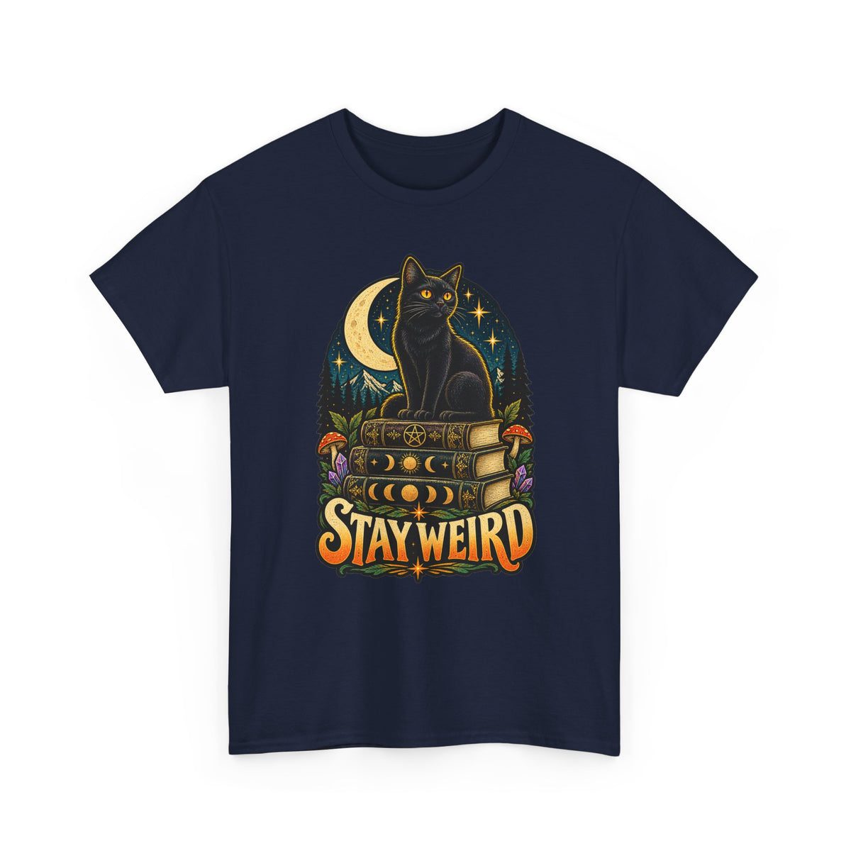 Stay Weird Black Cat T-Shirt