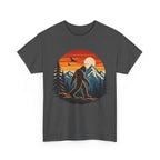 Bigfoot Mountain Sunset T-Shirt | Sasquatch Camping Retro Nature Tee