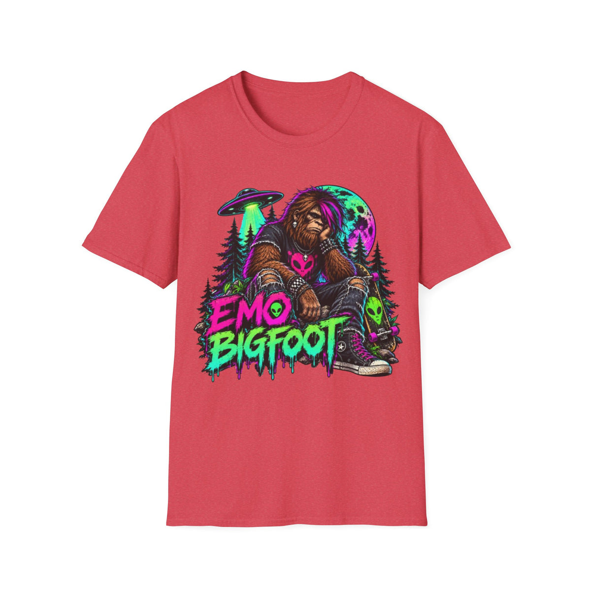 Emo Bigfoot Graphic T-Shirt