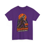 Squatchin' Through Halloween T-Shirt | Bigfoot Pumpkin Tee