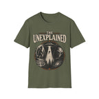 T-Shirt — "The Unexplained" UFO & Cryptid Mystery Graphic