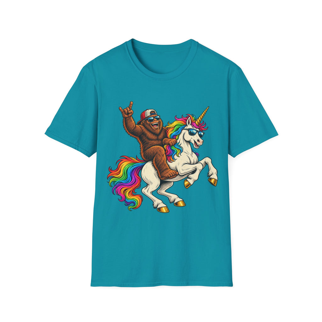 Bigfoot Riding Unicorn T-Shirt