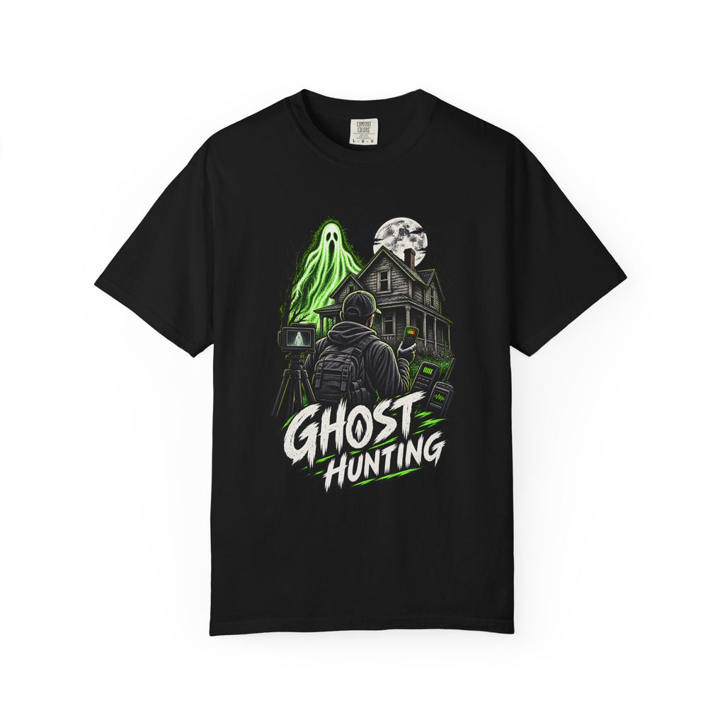 Ghost Hunting T-Shirt — Haunted House Paranormal Adventure Tee