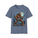 Bigfoot Playing Guitar Mountain Forest T-Shirt