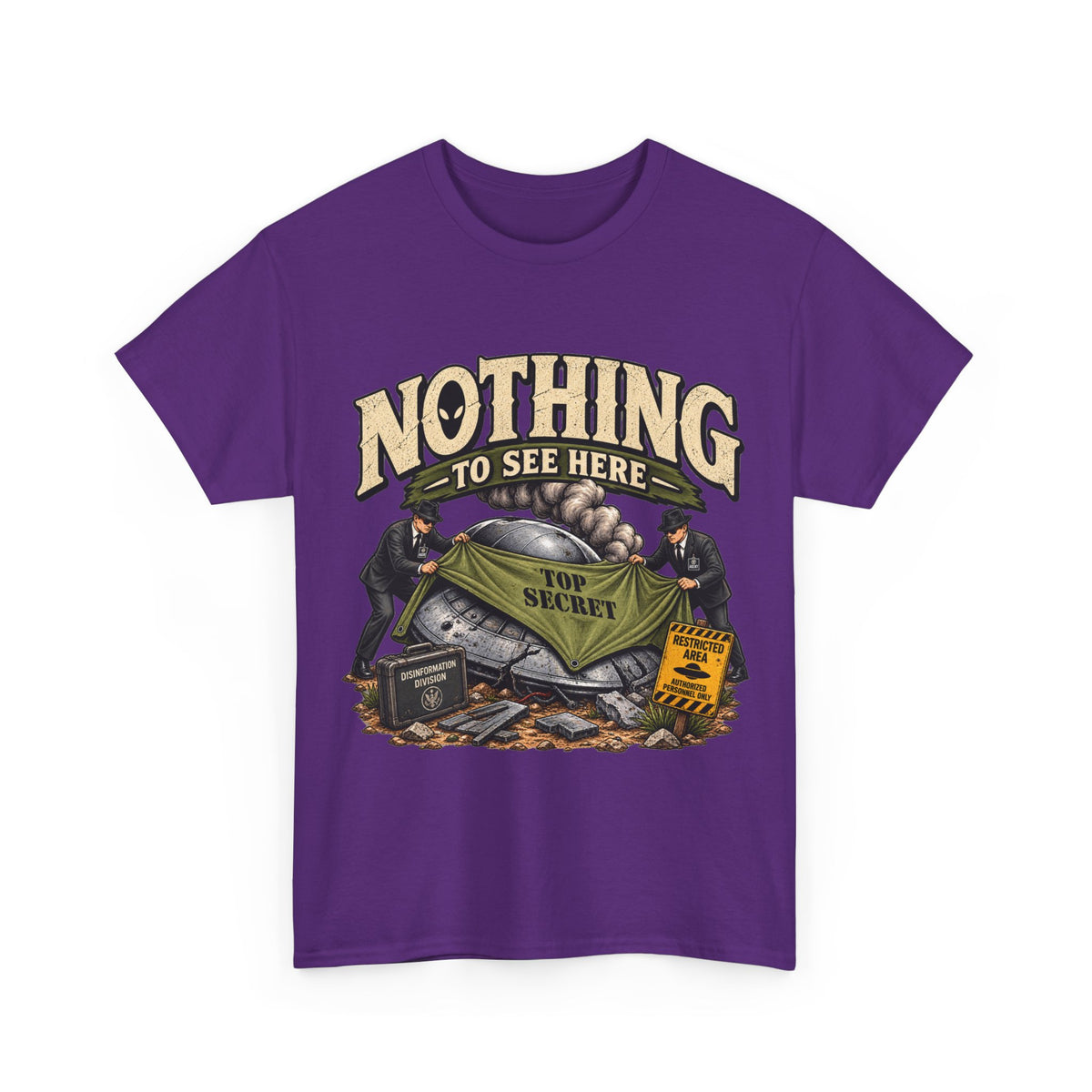 Nothing to See Here tee | Funny Secret Vault, Vintage Heist Illustration