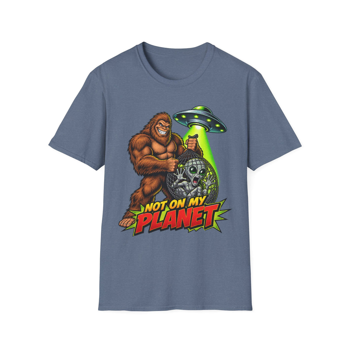 Sasquatch vs UFO 'Not On My Planet' Graphic T-Shirt