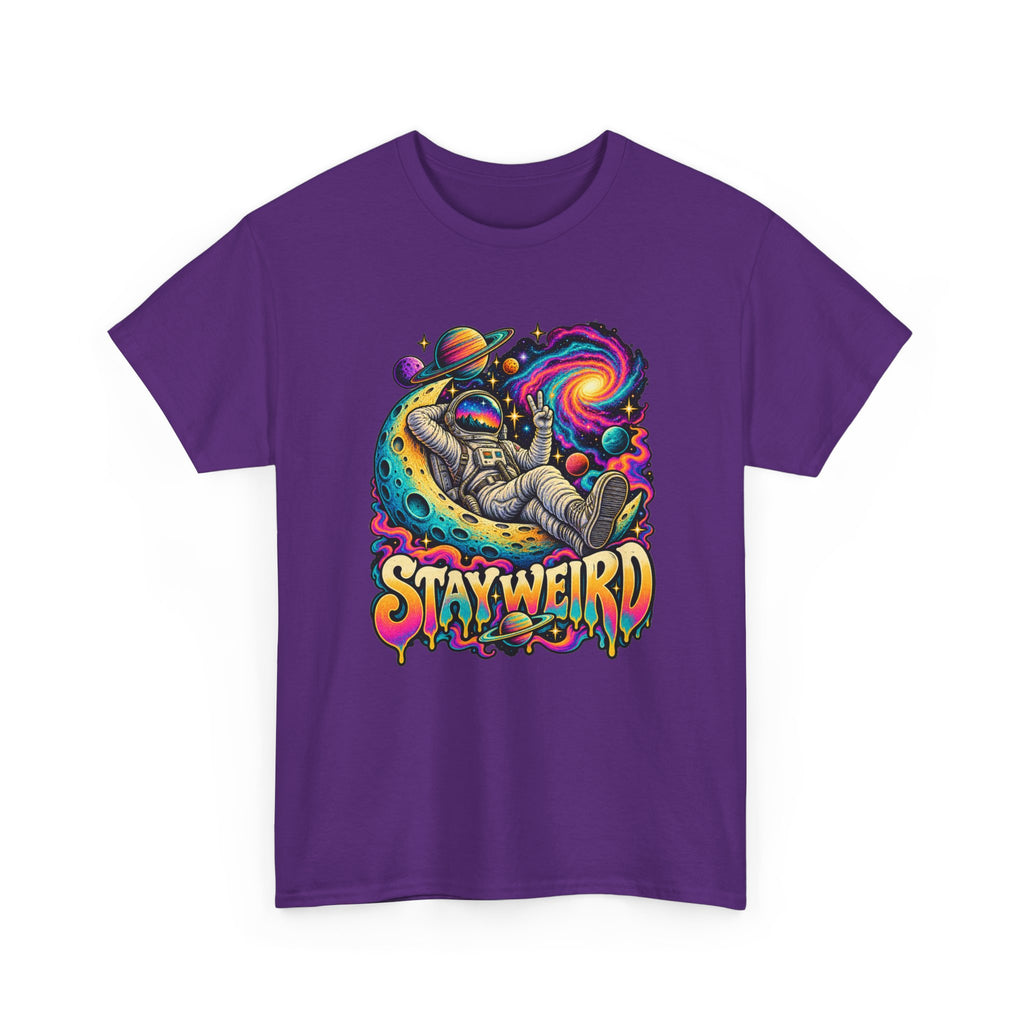Stay Weird Astronaut Tee — Psychedelic Space Graphic T-Shirt
