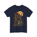 Bigfoot Playing Electric Guitar T-Shirt | Sasquatch Moon Forest Rock Tee