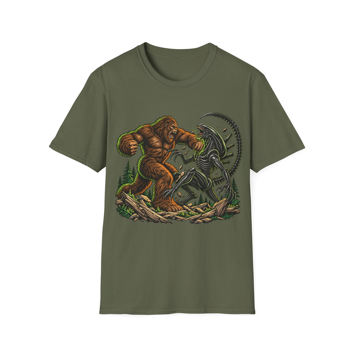 Bigfoot vs xenomorph  T-Shirt