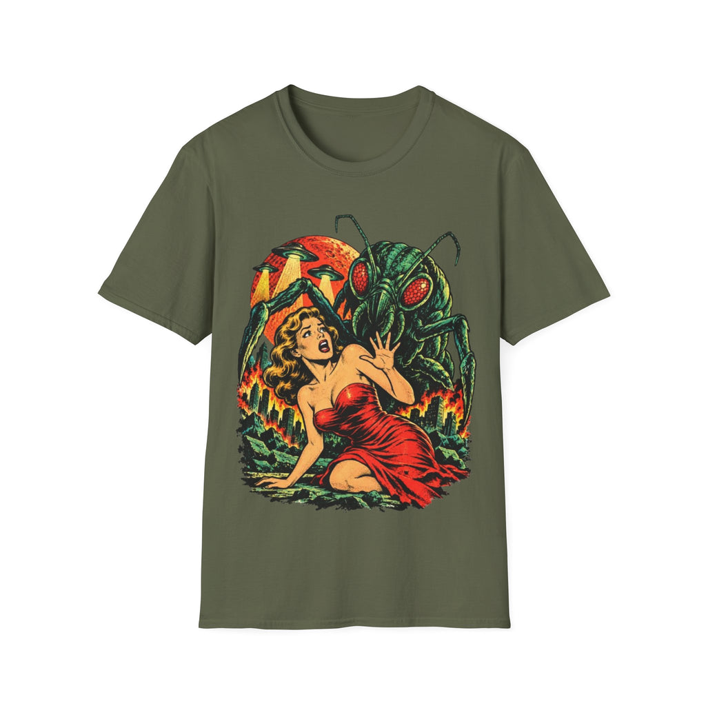 Vintage Sci-Fi Monster Attack T-Shirt