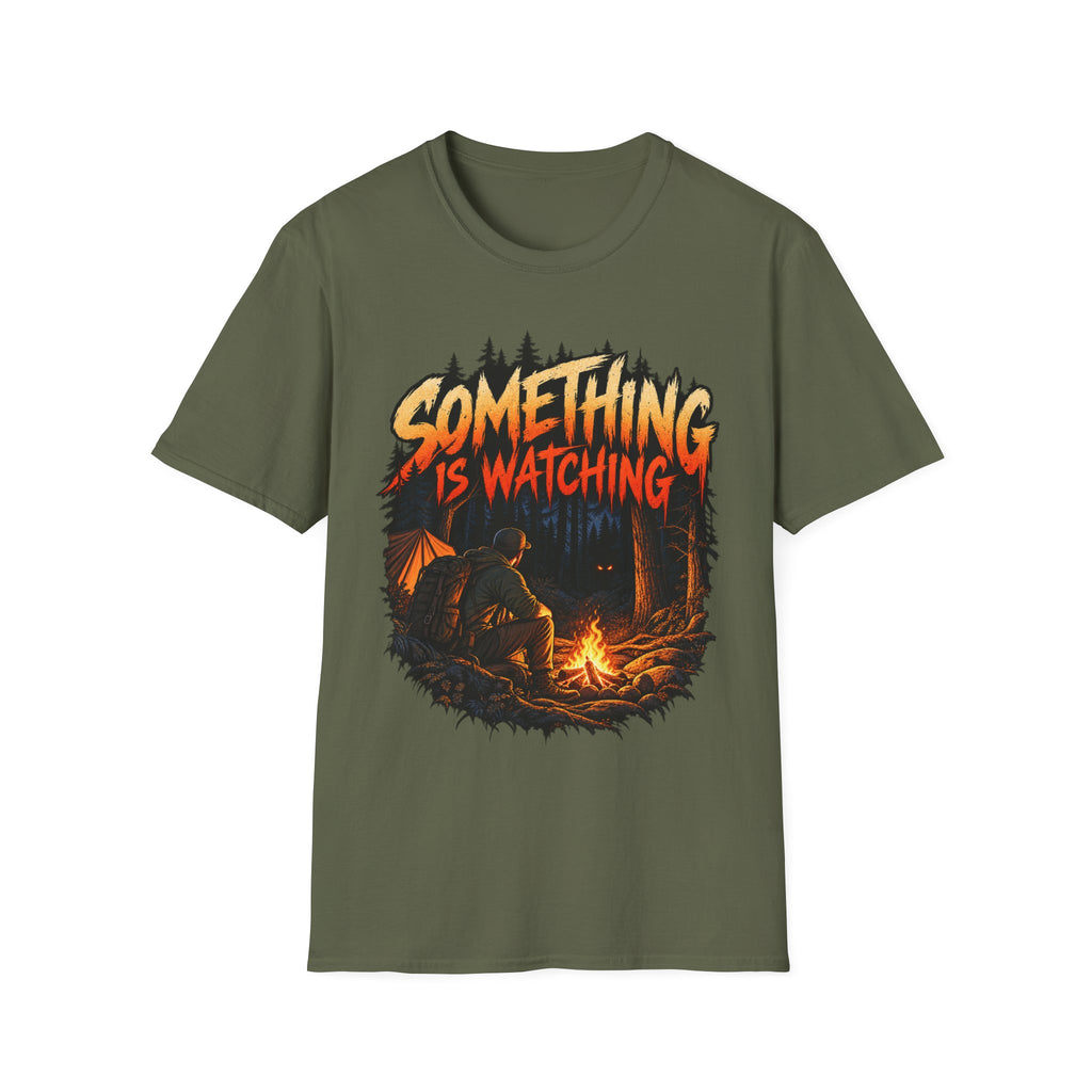 Something Is Watching Horror Campfire T-Shirt