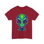 Psychedelic Alien Head T-Shirt | Neon Extraterrestrial Art