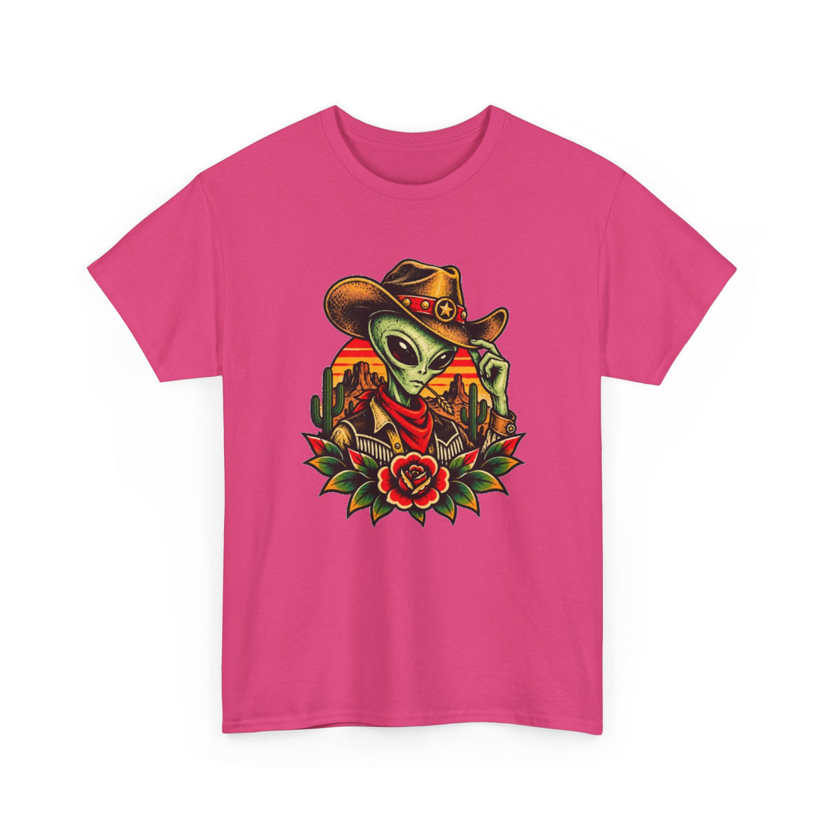 Cowboy Alien T-Shirt — Western Desert Alien Graphic Tee