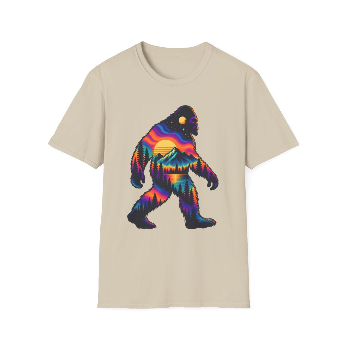 Colorful Sasquatch Bigfoot T-Shirt
