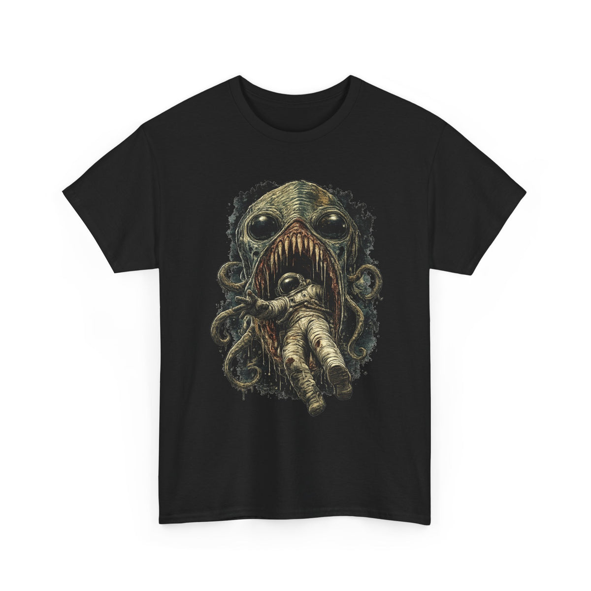 Astronaut Devoured by Sea Monster Tee | Space Horror Graphic Shirt