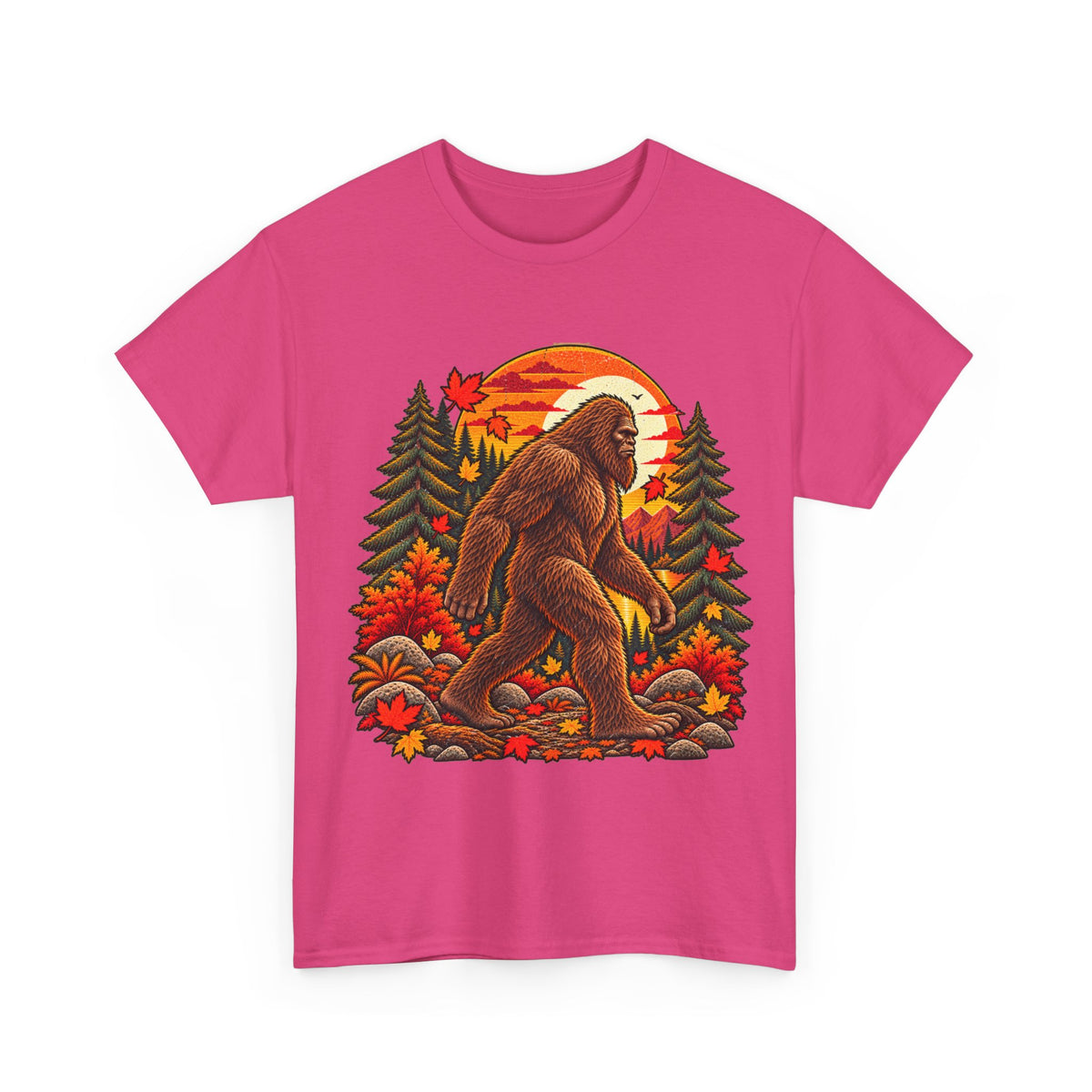 Autumn Bigfoot T-Shirt | Sasquatch Forest Moon Tee
