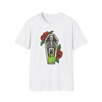 Gothic Skeleton Coffin Rose T-Shirt