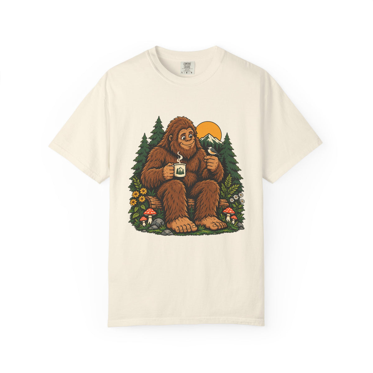 Sasquatch Coffee in the Pines Graphic T-Shirt