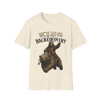 King of the Backcountry T-Shirt | Bear Riding Moose Outdoor Design