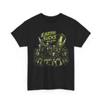 Earth Sucks skull rock band tee | Rock & Roll graphic T-Shirt