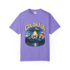 Colorado UFO Mountain T-Shirt — Retro Alien Abduction Scenic Tee