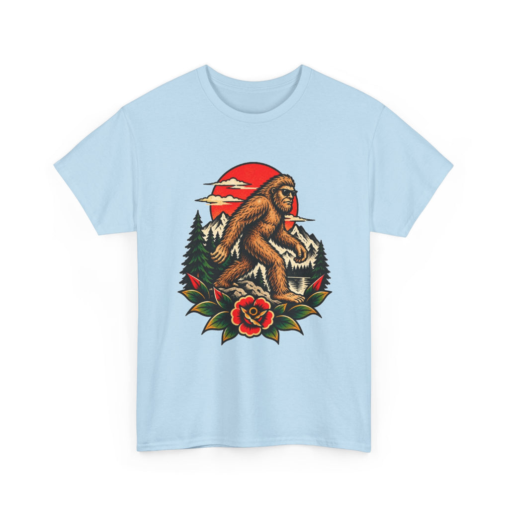 Bigfoot Forest Sunset T-Shirt — Sasquatch Vintage Graphic Tee