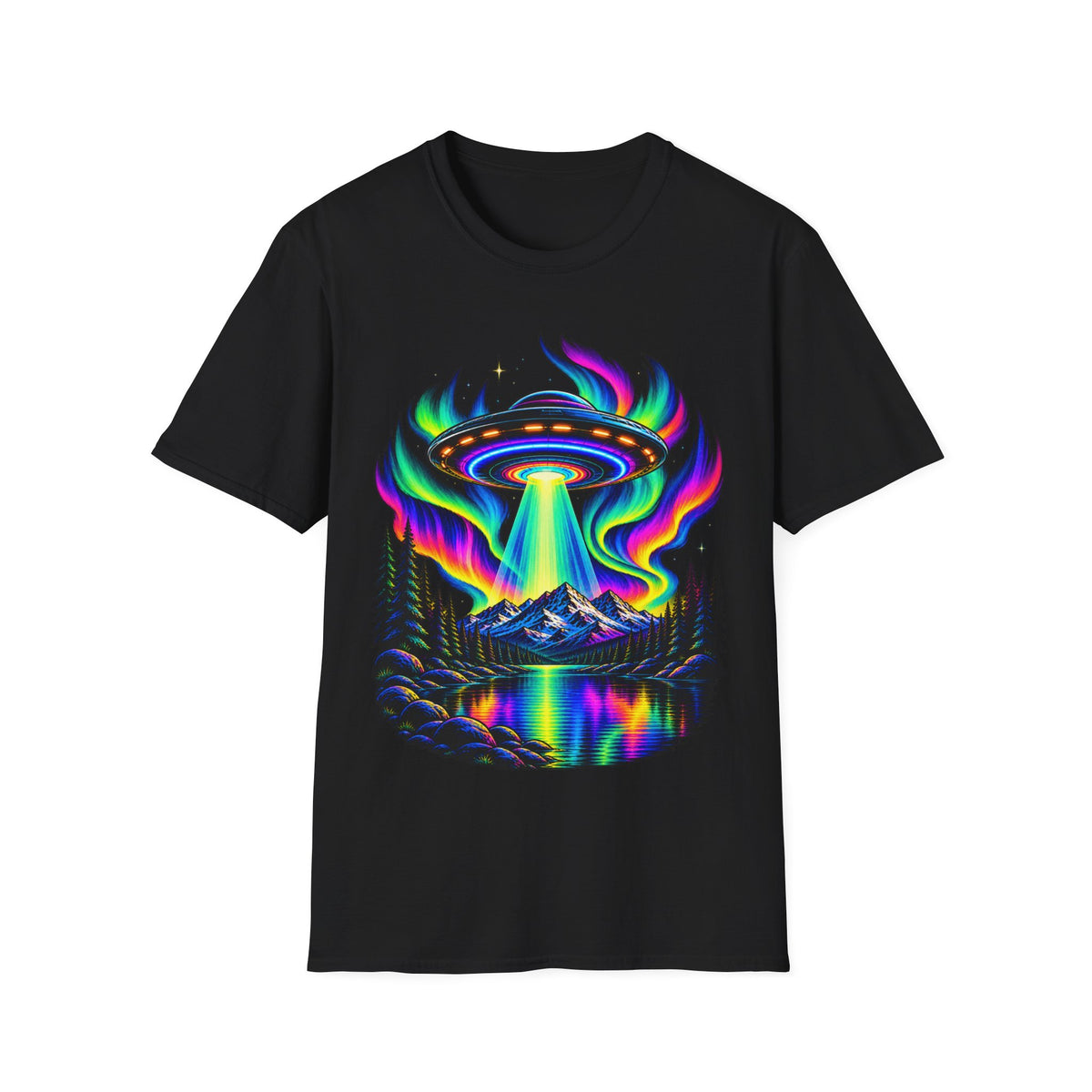 Neon UFO Abduction T-Shirt