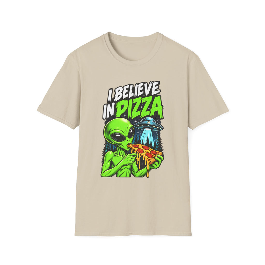 I Believe in Pizza Alien T-Shirt