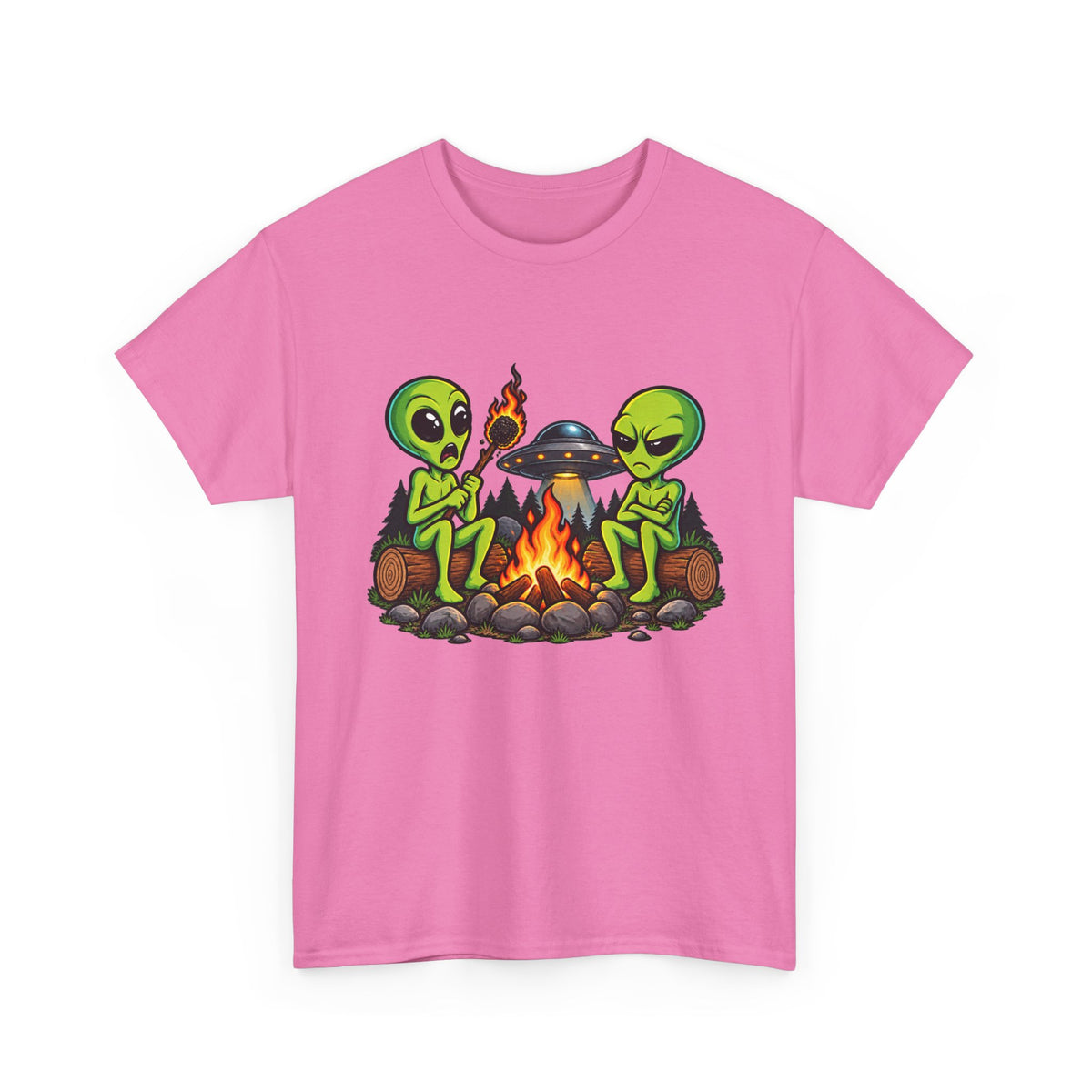Alien Campfire Graphic T-Shirt