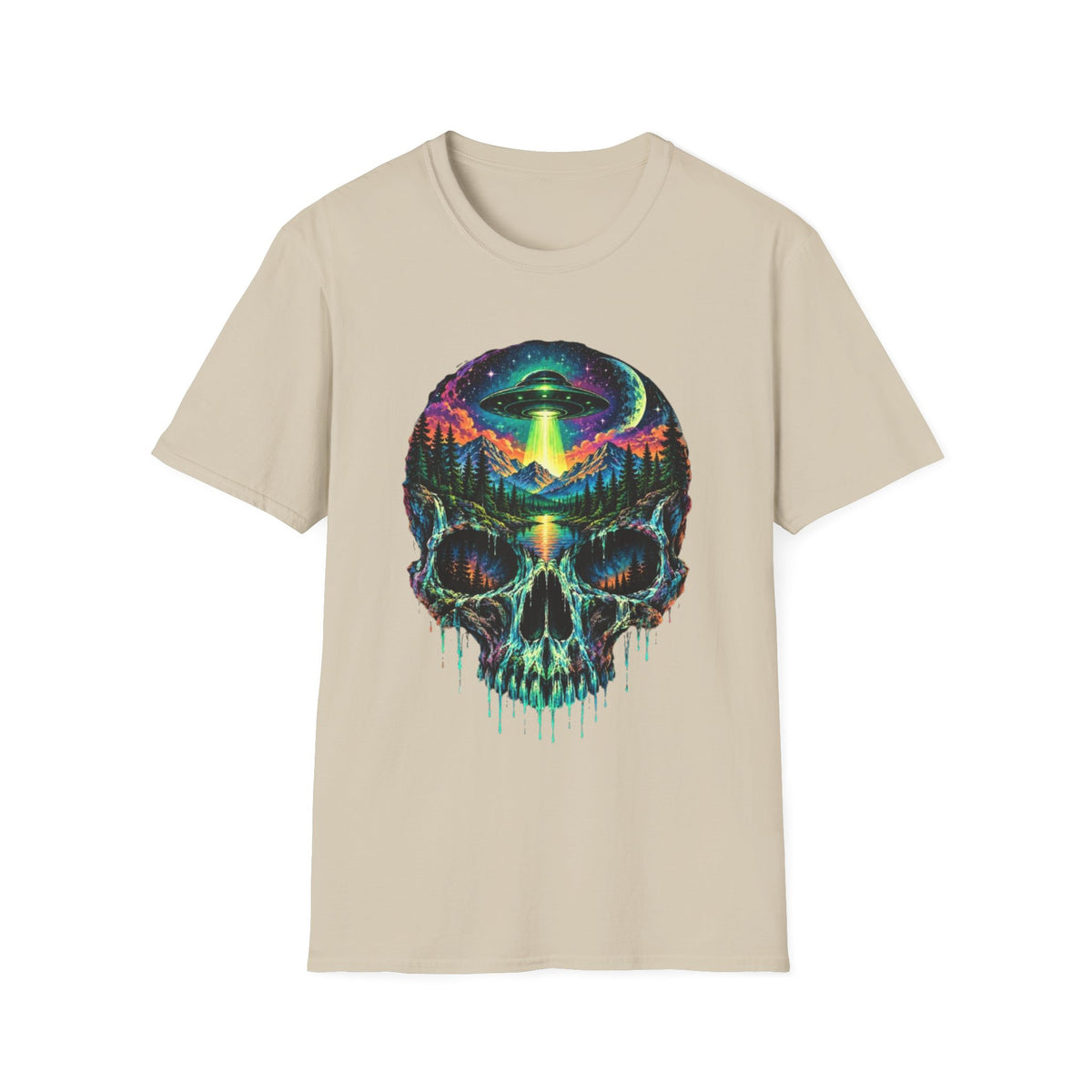 Psychedelic Skull UFO T-Shirt