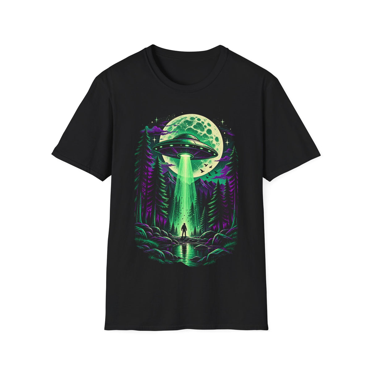 Purple UFO Forest T-Shirt