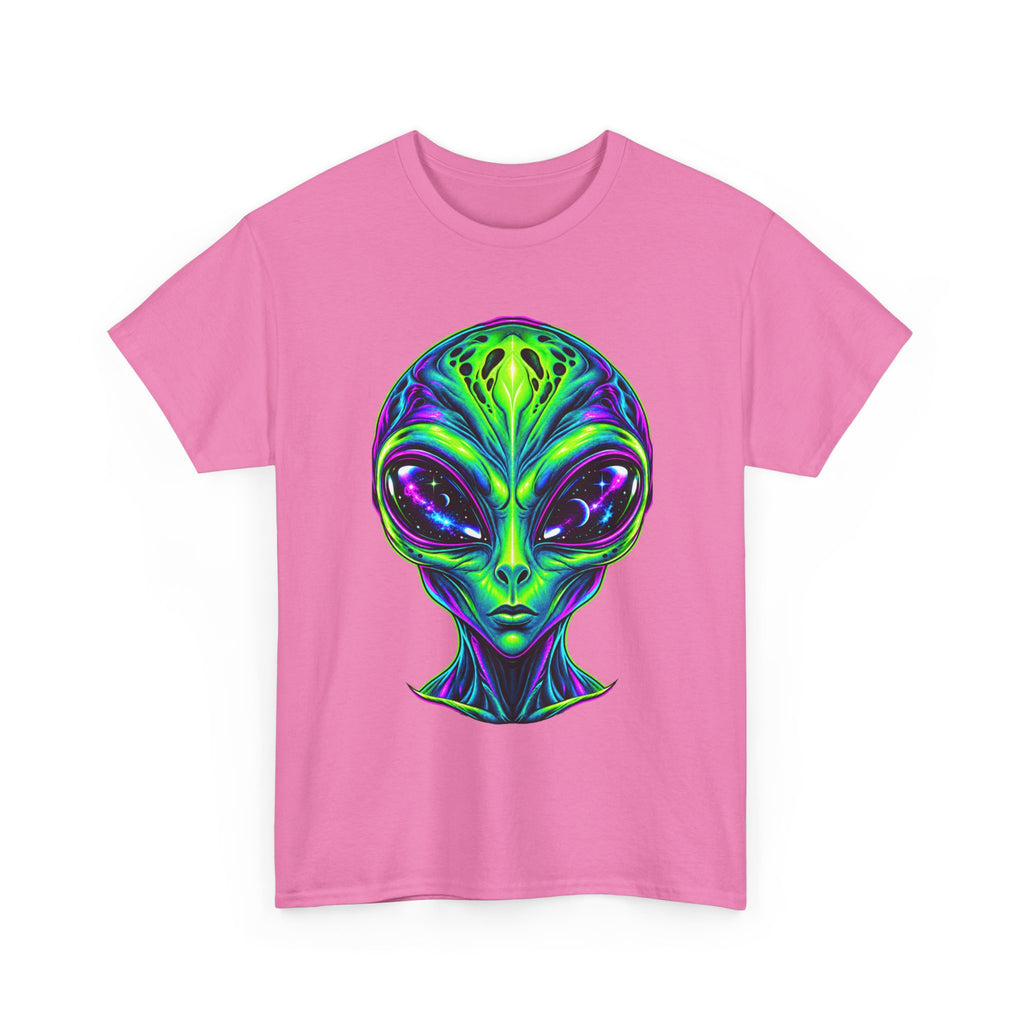 Psychedelic Alien Head T-Shirt | Neon Extraterrestrial Art
