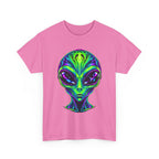 Psychedelic Alien Head T-Shirt | Neon Extraterrestrial Art