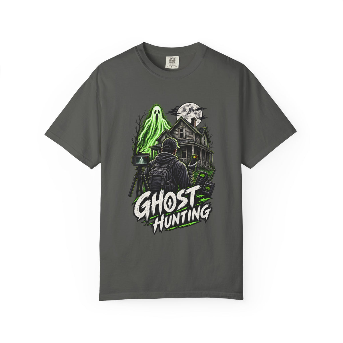 Ghost Hunting T-Shirt — Haunted House Paranormal Adventure Tee