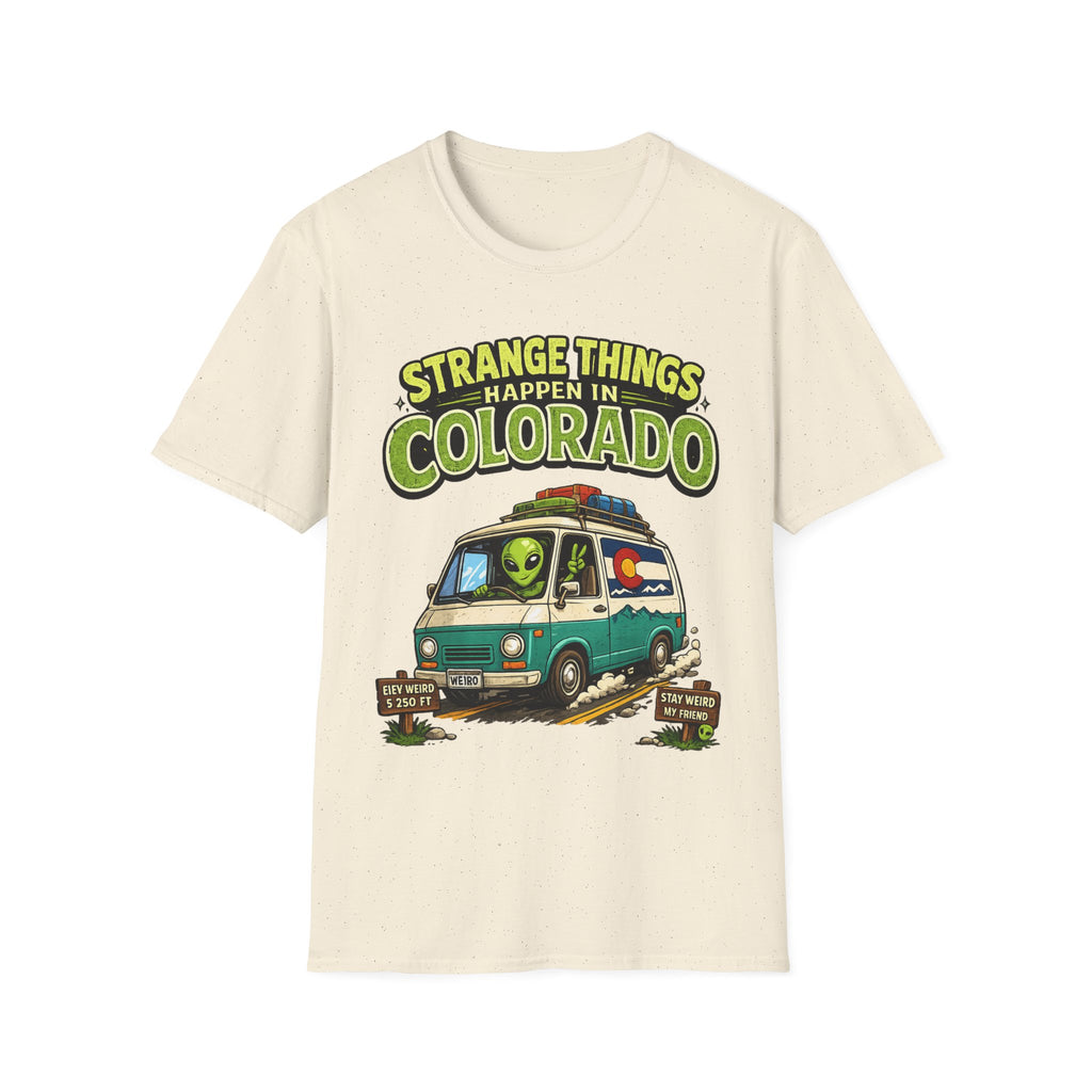 Strange Things Happen in Colorado T-Shirt | Alien Van Graphic