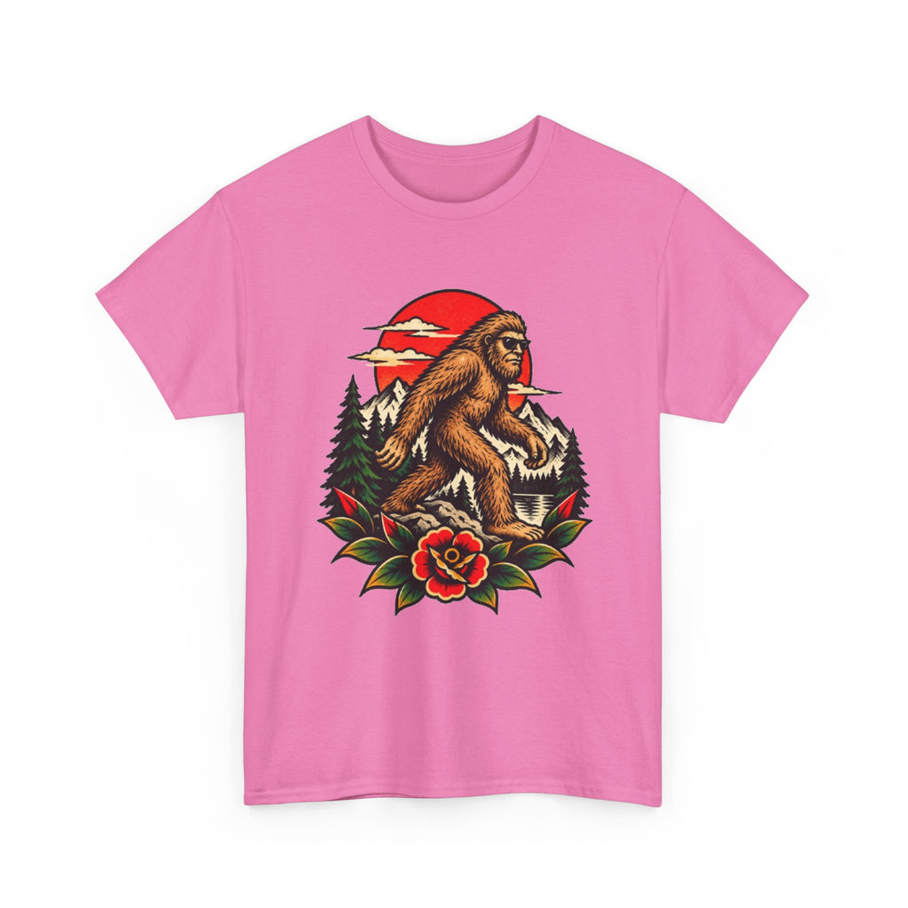 Bigfoot Forest Sunset T-Shirt — Sasquatch Vintage Graphic Tee