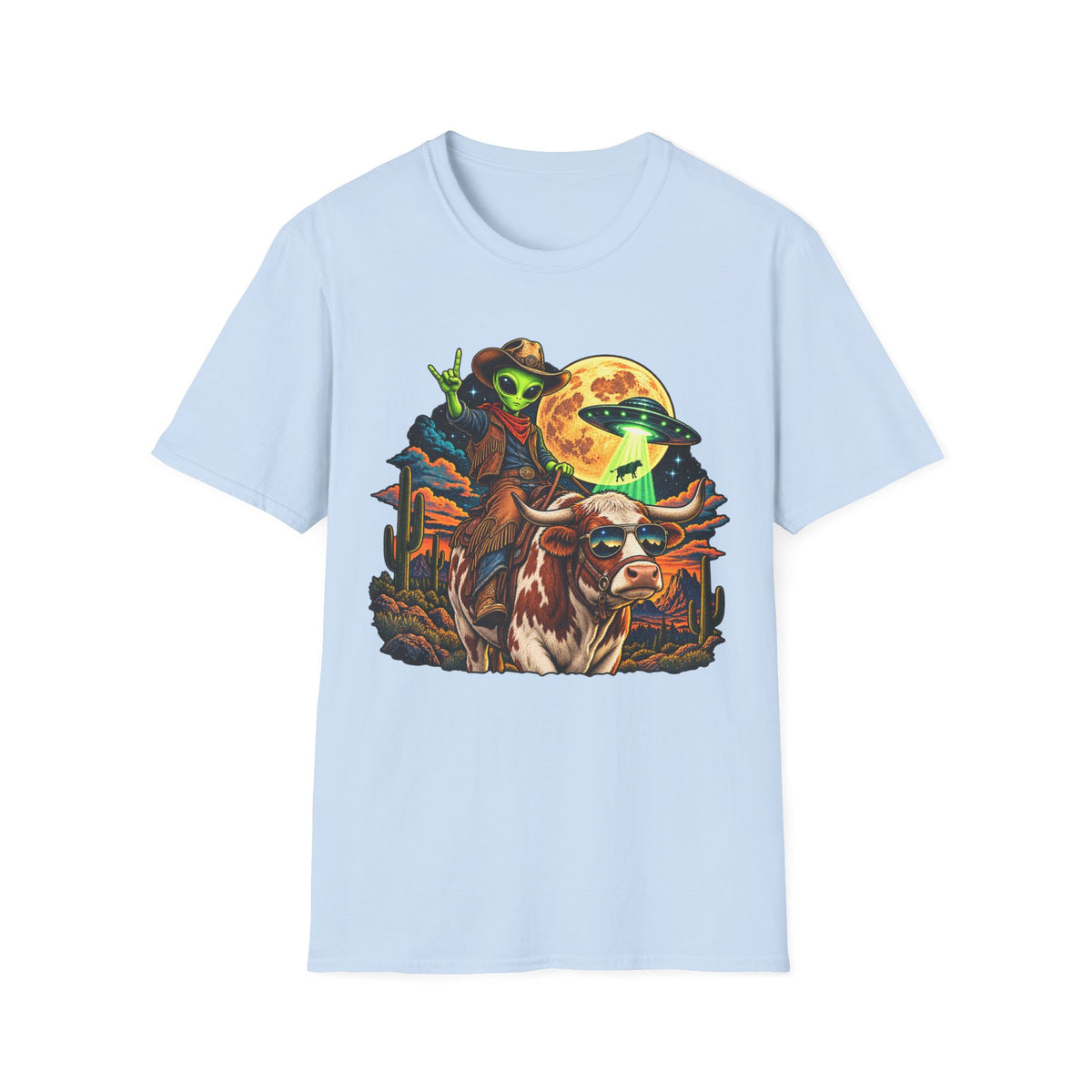 Alien cowboy T-shirt