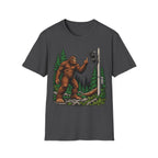 Bigfoot Flipping off flock camera tee