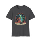Bigfoot and Alien Sharing a Taco Graphic T-Shirt