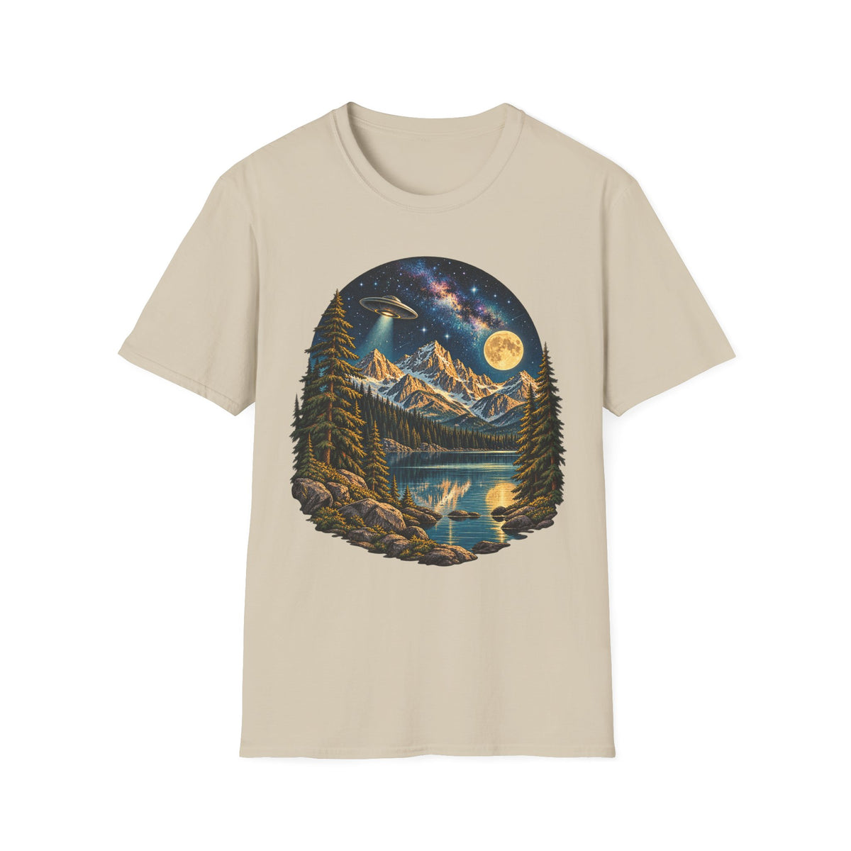 Moonlit Mountain Lake T-Shirt