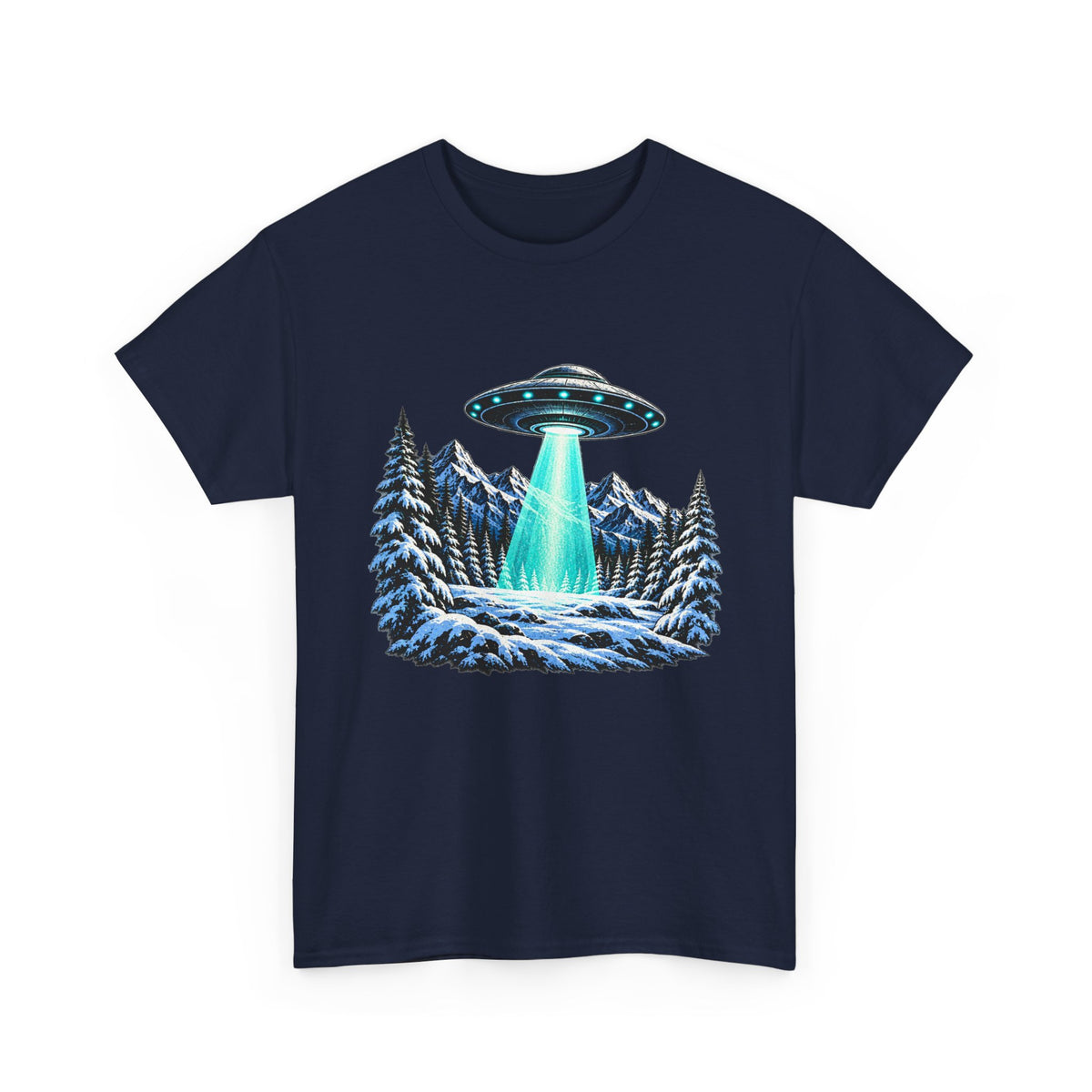 UFO Mountain Abduction Graphic Tee