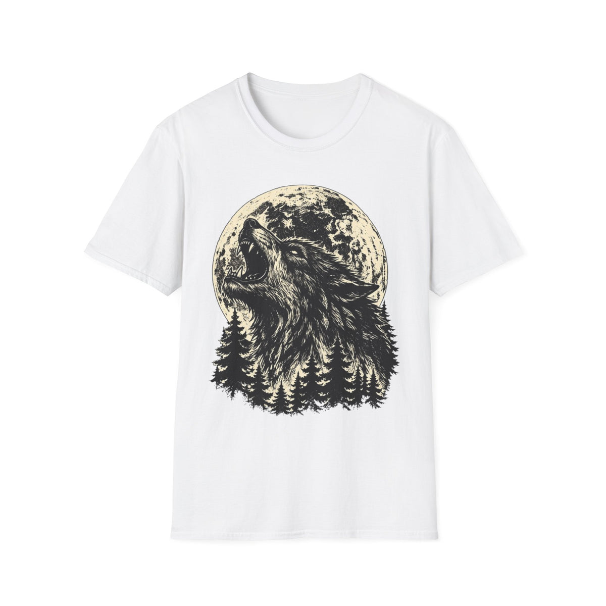 Wolf Howl T-Shirt — Moonlit Forest Graphic Tee