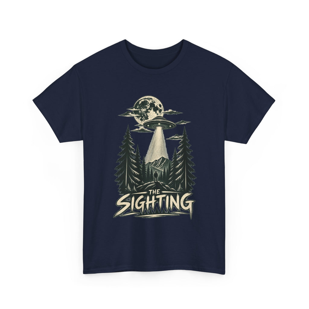UFO Sighting Graphic Tee | Alien Abduction Forest Night