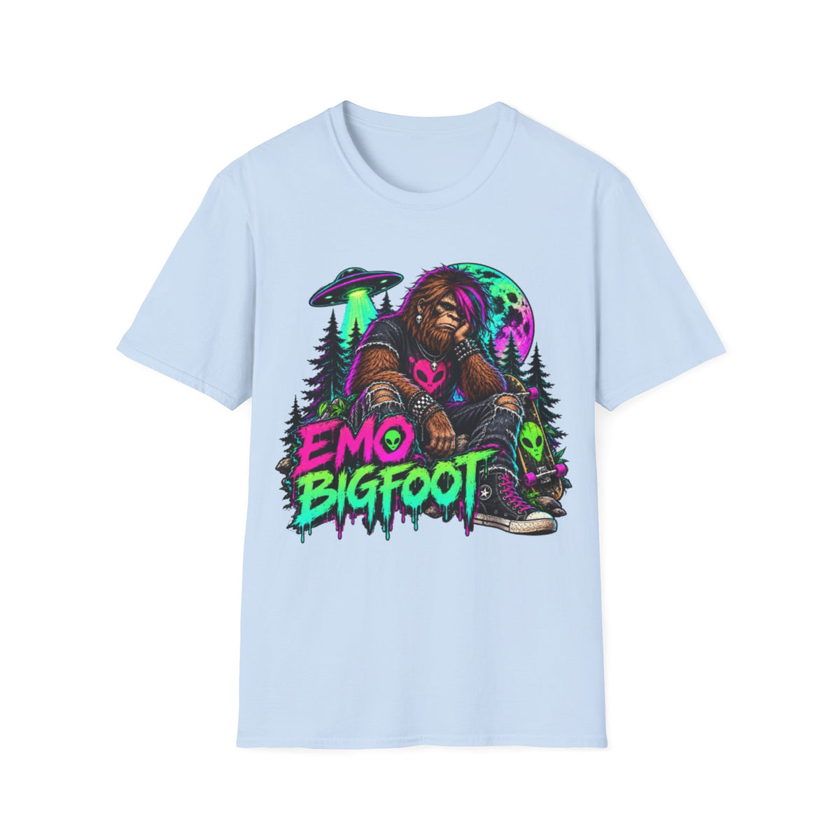 Emo Bigfoot Graphic T-Shirt