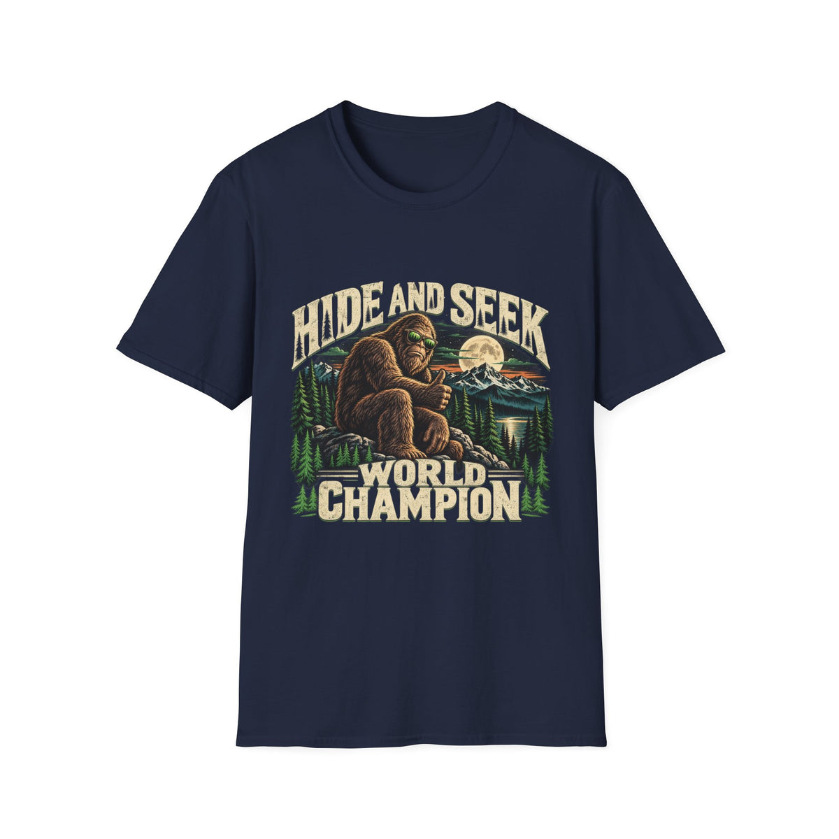 Hide and Seek World Champion Bigfoot Graphic T-Shirt