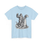 Gorilla Riding Loch Ness Monster T-Shirt | Vintage Monster Illustration