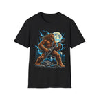 Bigfoot Playing Guitar Mountain Forest T-Shirt