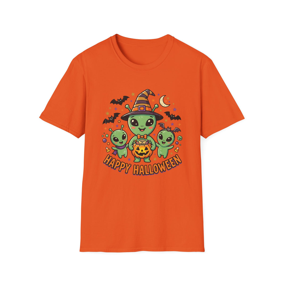 Happy Halloween Alien Pumpkin T-Shirt